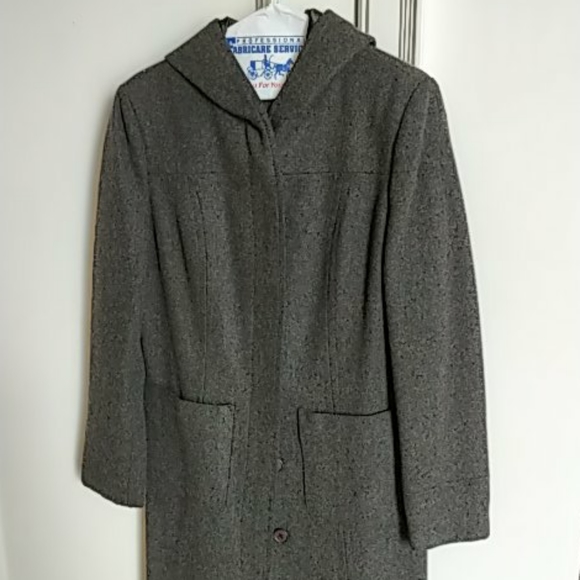 Column style wool coat in charcoal, le chateau, s - Picture 1 of 4